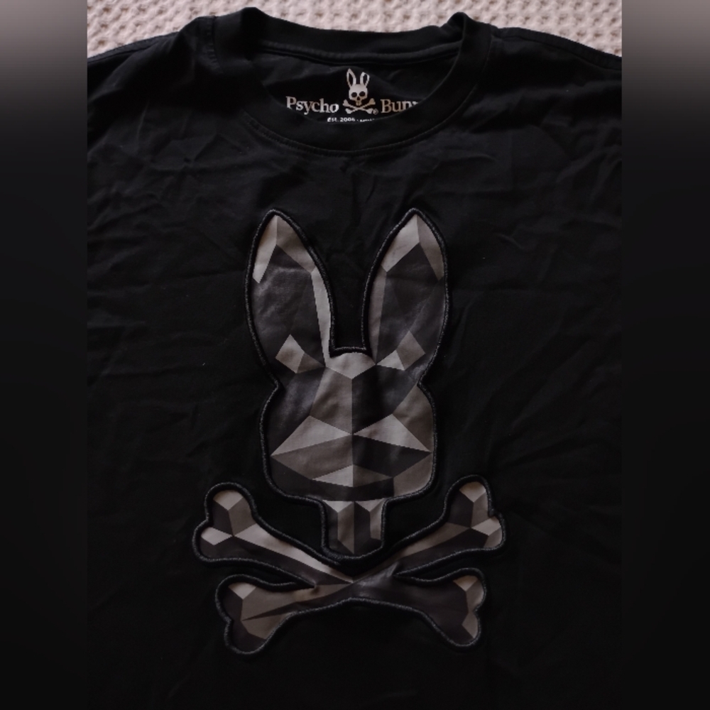 Psycho Bunny Black Graphic T-Shirt - Picture 3 of 5